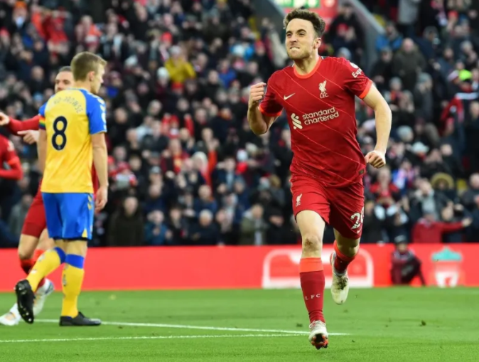  若塔梅开二度，利物浦客场轻取伯恩茅斯豪取连胜